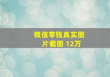 微信零钱真实图片截图 12万